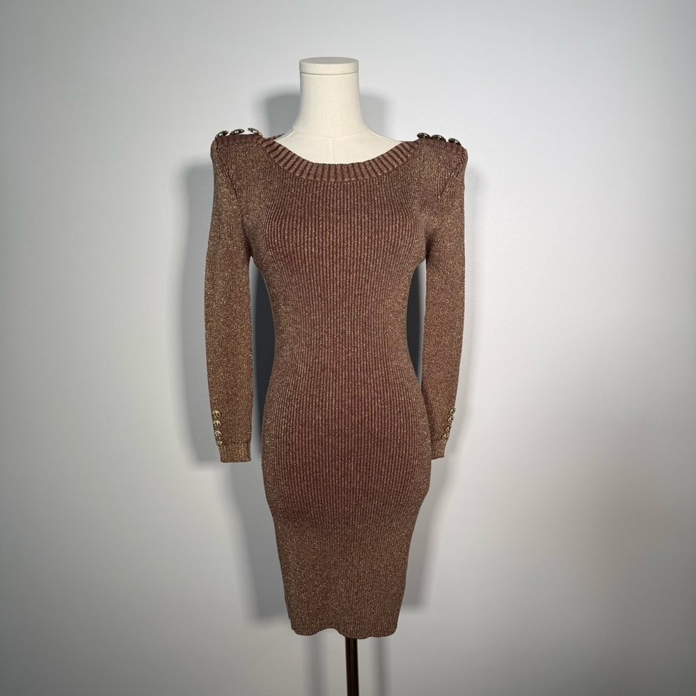 Retrofete Size S Knitted Metallic Dress